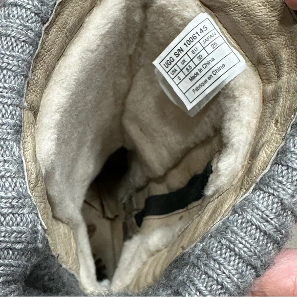 Ugg Women’s Skyfall Suede Wedge Boots Black Insulated Leather 1006145 Size 8 - Picture 10 of 11